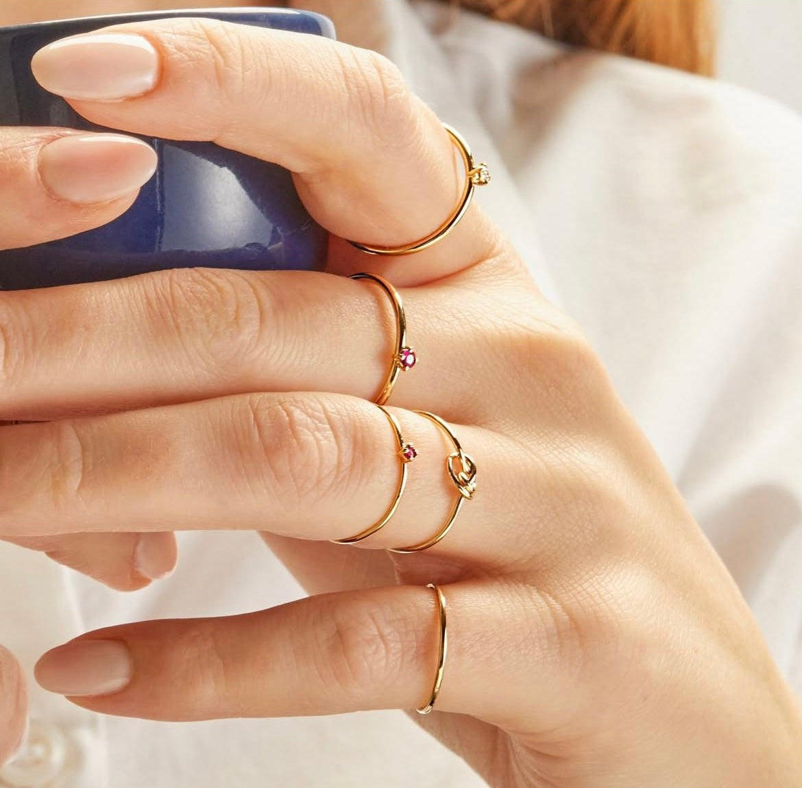 Solitärring mit Naturdiamant 0,02 ct