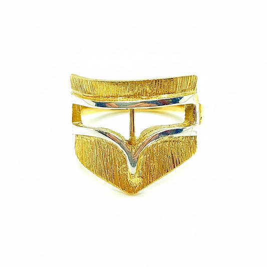 Anello Mask 18kt in oro giallo e bianco