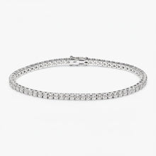 Load image into Gallery viewer, Natural white diamond tennis bracelet