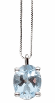 Ciondolo Acquamarina 7x5 Light - Rif. L 113