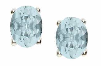Orecchini Acquamarina 6x4 Light - Rif. L 115