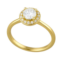 Carica l&#39;immagine nel visualizzatore di Gallery, Anello solitario AMIRA con diamante naturale ct 0,30 extra bianco, puro
