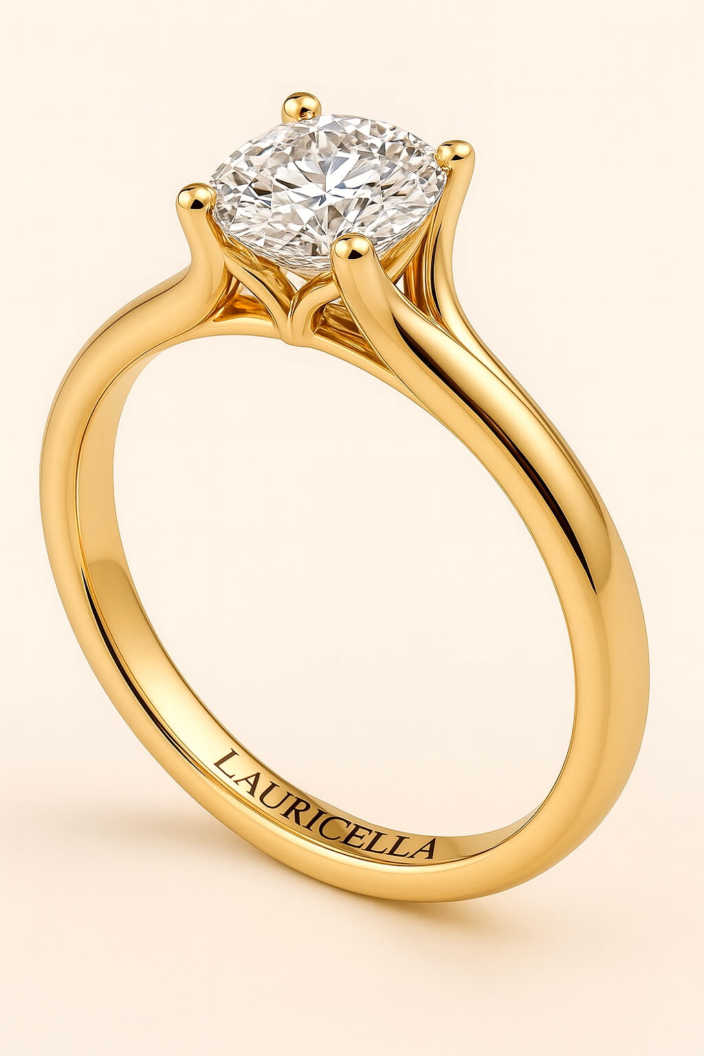 Solitärring mit 1,00 ct Naturdiamant