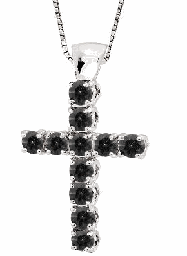 Ciondolo Croce Filo Black - Rif. 38 B