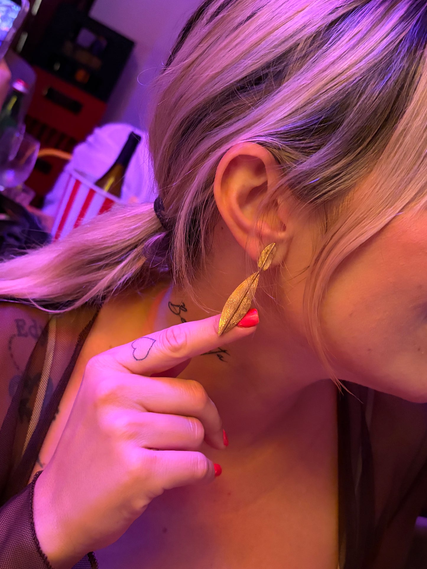 Orecchini foglia Ulivo - Leaf Earrings Small