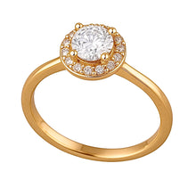 Carica l&#39;immagine nel visualizzatore di Gallery, Anello solitario AMIRA con diamante naturale ct 0,30 extra bianco, puro
