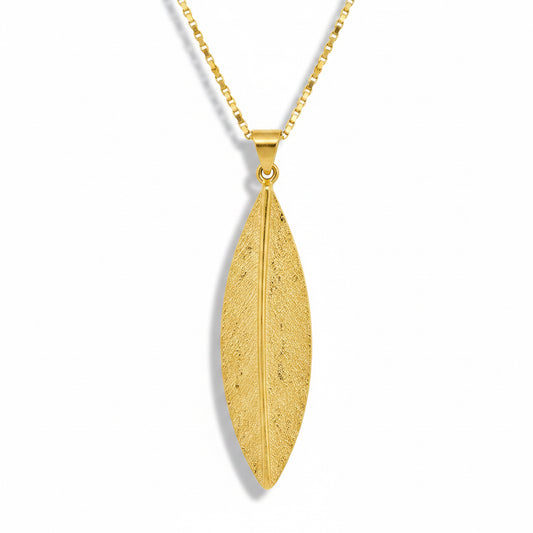 Girocollo Foglia Ulivo - Leaf Pendant