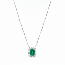 Carica l'immagine nel visualizzatore di Gallery, pendente oro 18 kt Con Smeraldo E Diamanti
