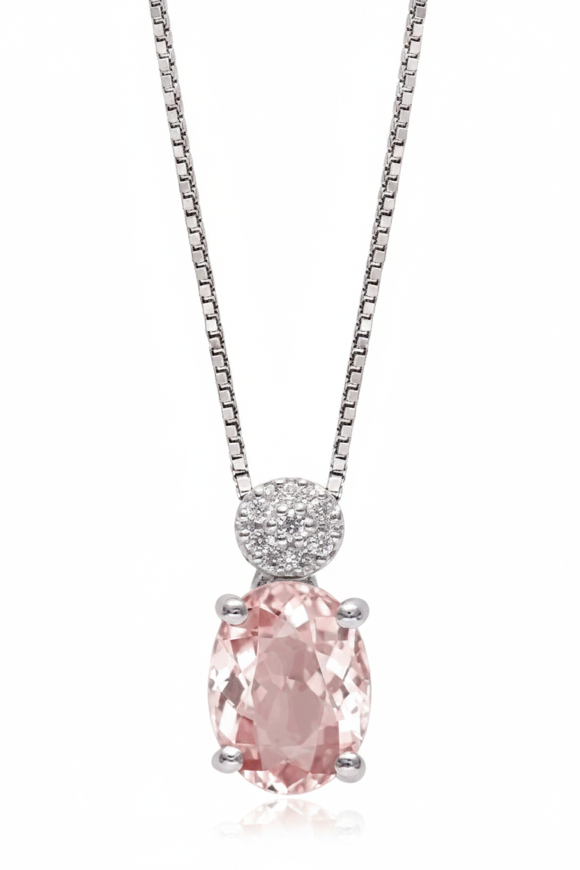 Ciondoli Morganite Ovale-ottagonale - Rif. 86