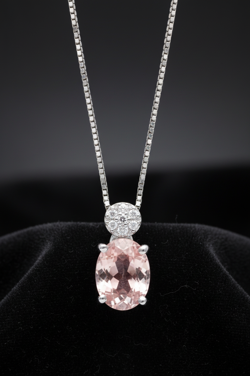 Ciondoli Morganite Ovale-ottagonale - Rif. 86