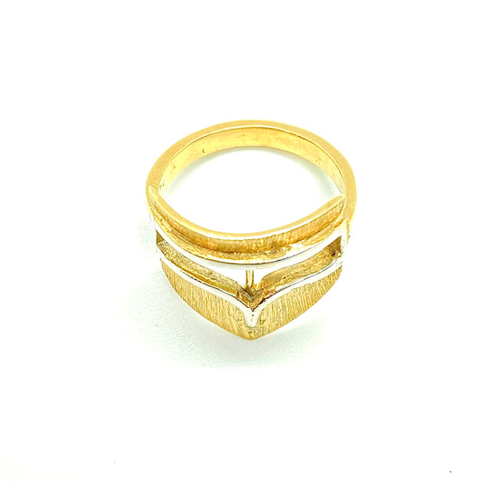 Anello Mask 18kt in oro giallo e bianco