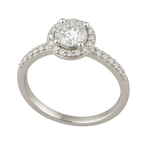 Anello solitario AMIRA con diamante naturale ct 0,30 extra bianco, puro