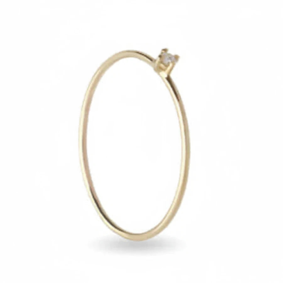 Solitärring mit Naturdiamant 0,02 ct