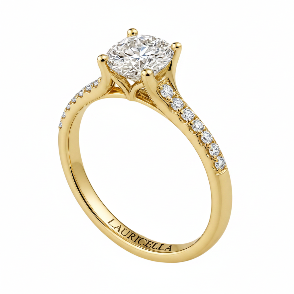 Solitärring mit 1,00 ct Naturdiamant