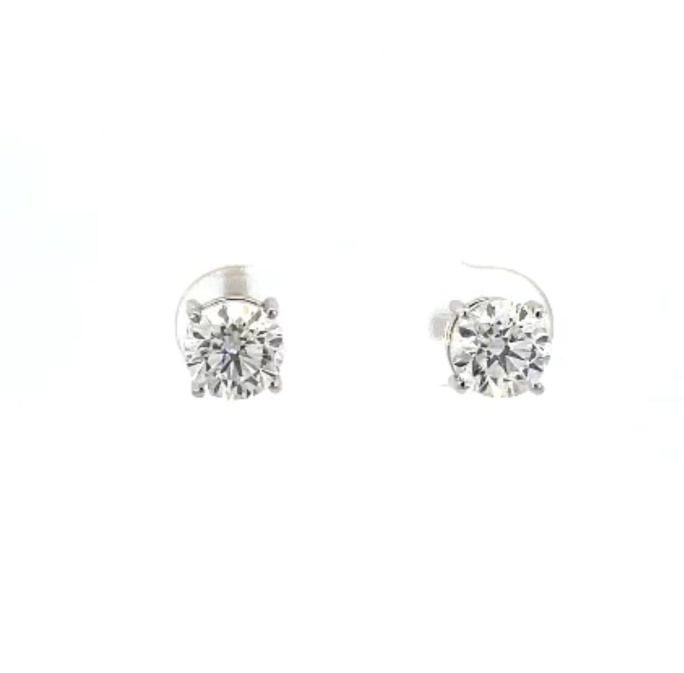 Ohrringe mit 1,2 ct Diamanten, D-Farbe