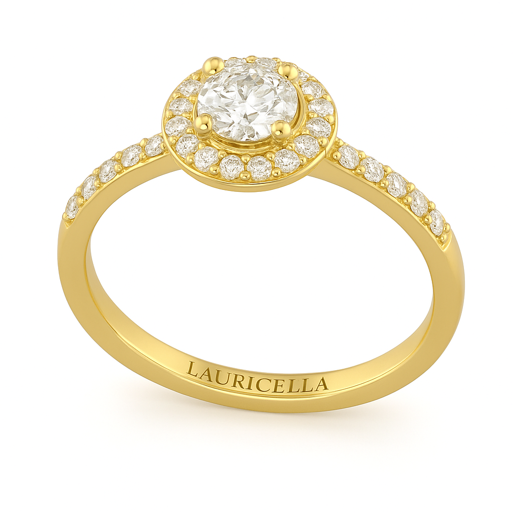 AMIRA solitaire ring with 0.30 ct extra white, pure natural diamond