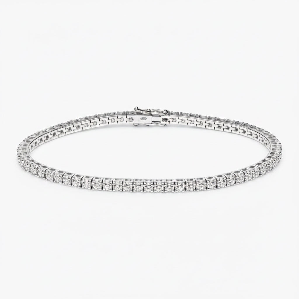 Tennisarmband aus natürlichen weißen Diamanten