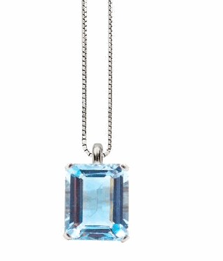 Ciondolo Acquamarina 8x6 Light - Rif. L 114