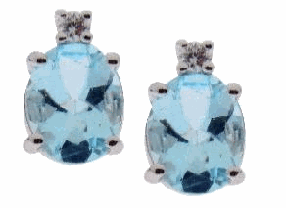 Orecchini Acquamarina + 1bt Light - Rif. L 118