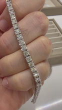 Load and play video in Gallery viewer, Natural white diamond tennis bracelet
