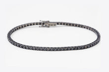 Carica l&#39;immagine nel visualizzatore di Gallery, Bracciale Tennis di 100 diamanti neri tot. 0,69 ct
