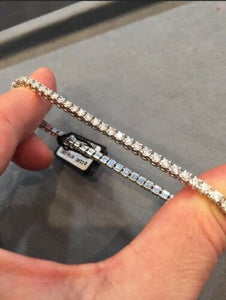 Bracciale Tennis elastico con diamanti