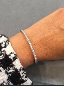 Bracciale Tennis elastico con diamanti