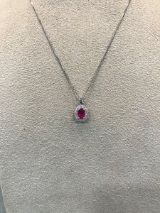 pendente oro 18 kt con Rubino E Diamanti