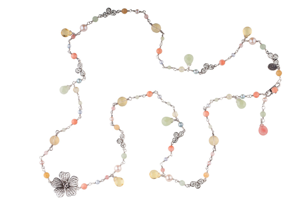 Long Filigree Necklace C5372 Yvone Christa