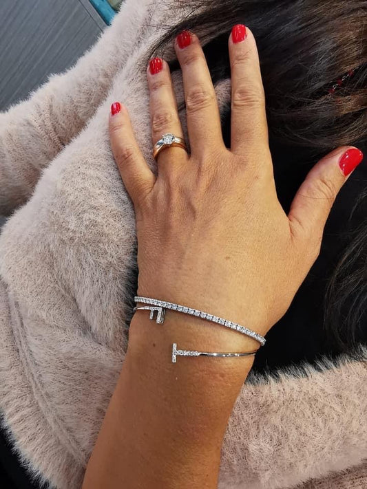 White gold bracelet with initials