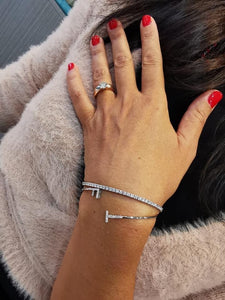 Bracciale oro bianco con iniziali