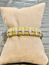 Carica l&#39;immagine nel visualizzatore di Gallery, Bracciale oro giallo e bianco con brillanti
