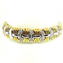 Carica l&#39;immagine nel visualizzatore di Gallery, Bracciale oro giallo e bianco con brillanti
