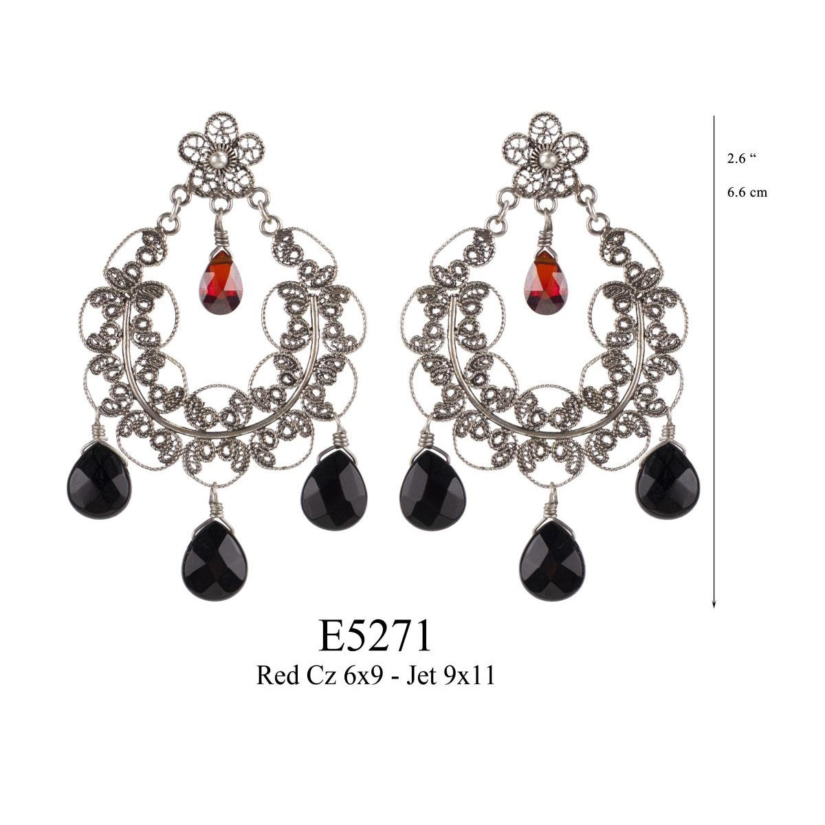 Filigree earrings E5271
